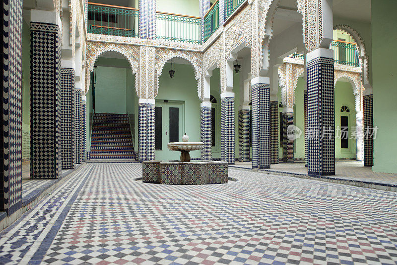 摩洛哥建筑，Medersa Al so da, Meknes，摩洛哥